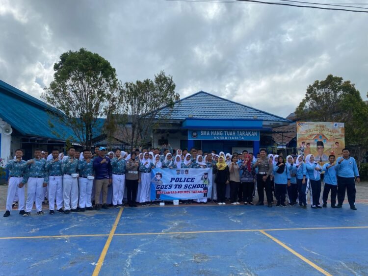 Police Goes To School, Satlantas Tarakan Edukasi Pelajar soal Keselamatan dan Bahaya Narkoba