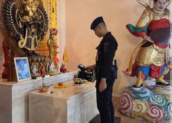 Jelang Ibadah Waisak, Gegana Brimob Polda Kaltara Pastikan Dua Vihara di Tarakan Aman