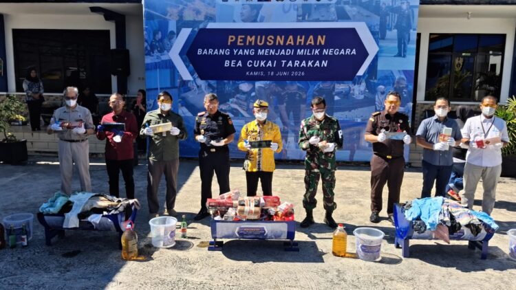 Bea Cukai Tarakan Tegaskan Komitmen Berantas Barang Ilegal Melalui Pemusnahan BMN