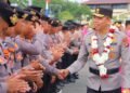 Polda Kaltara Sambut Kapolda Baru Irjen Pol. Agus Wijayanto dengan Tradisi Kehormatan