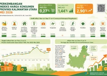 Inflasi Kaltara Terus Melandai, BPS Sebut Stabilitas Harga Mulai Terjaga