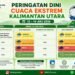 Hujan Berpotensi Guyur Sejumlah Wilayah Kaltara, BMKG Juwata Tarakan Terbitkan Peringatan Dini Cuaca Ekstrem 12–14 Juli 2026