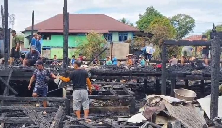 Empat Rumah Warga Hangus Terbakar di Pulau Sapi Malinau