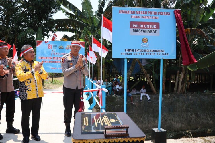 Jembatan Merah Putih Presisi Sungai Cahaya Baru, Wujud Polri Hadir untuk Masyarakat