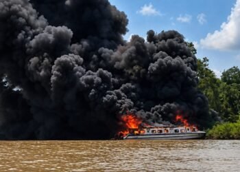 Speedboat Sekatak–Tanjung Selor Terbakar di Salimbatu, Penumpang Berhasil Selamatkan Diri