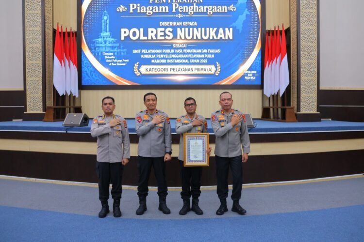Polres Nunukan Raih Predikat Pelayanan Prima, Kapolda Kaltara Tekankan Konsistensi