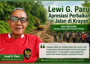 Lewi G. Paru: Jalan Krayan Diperbaiki, Harapan Masyarakat Kembali Terbuka