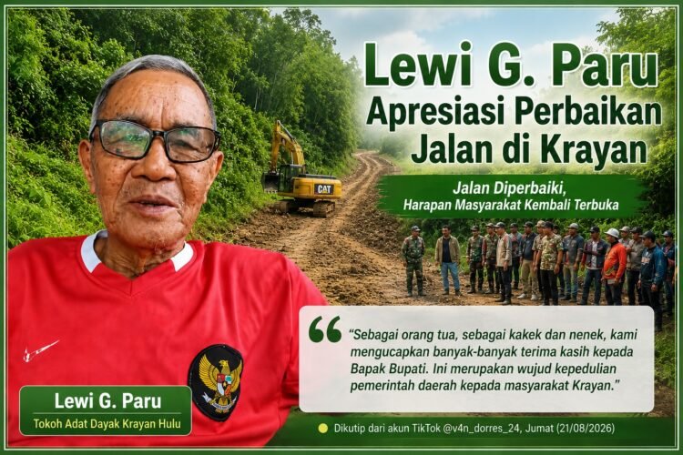 Lewi G. Paru: Jalan Krayan Diperbaiki, Harapan Masyarakat Kembali Terbuka