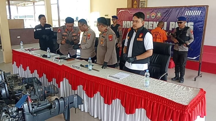Polisi Tangkap Dua Pelaku Perampokan Speedboat di Bulungan, Senpi Rakitan Disita