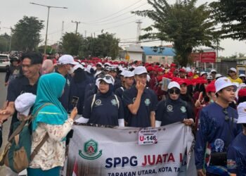 SPPG Juata Laut Jadi Bagian dari Ribuan Peserta Jalan Sehat HUT RI di Tarakan